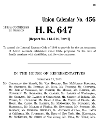 Image of Able Act Bill: H.R. 647