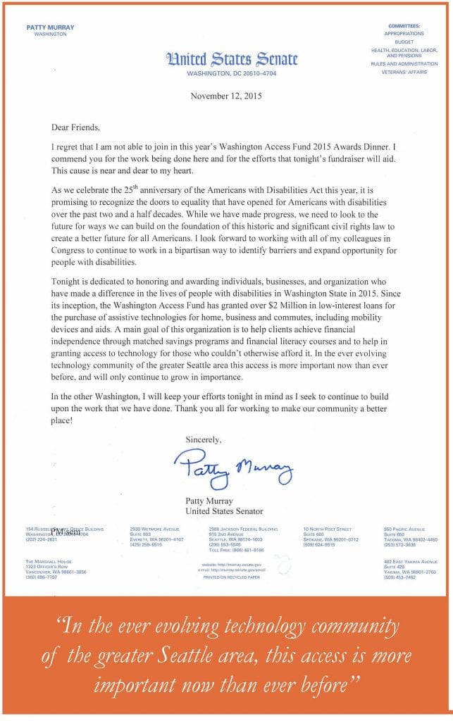 Image of Letter from Patty Murray