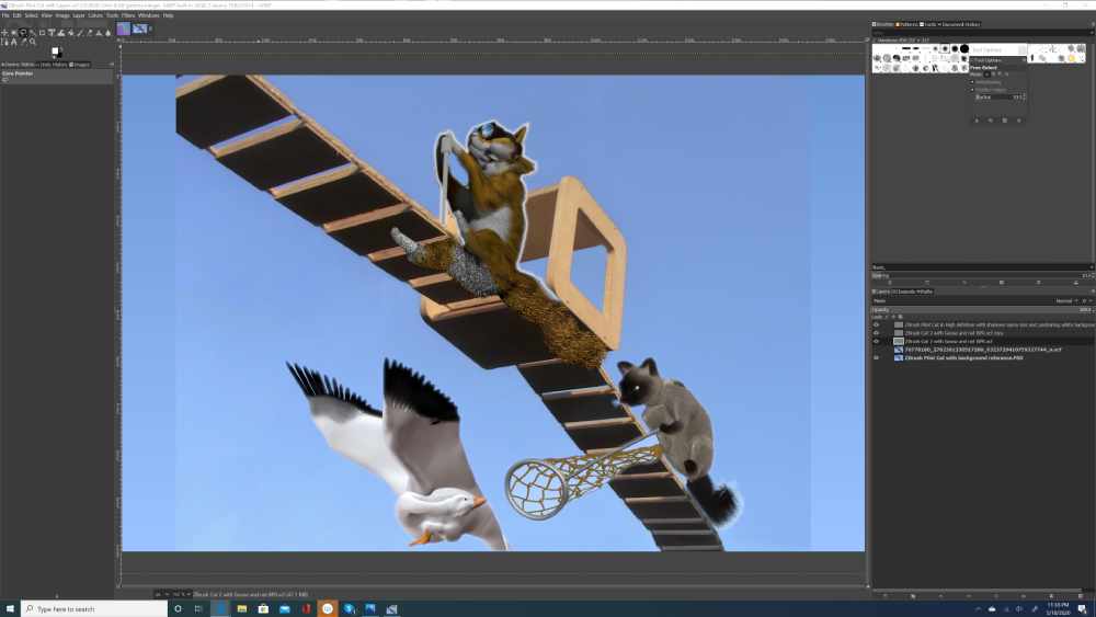 Chris' 3D model of the cat play structure, made in ZBrush