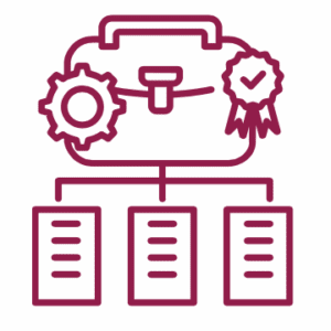 Briefcase with documents icon