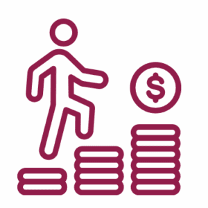 Person climbing stairs icon