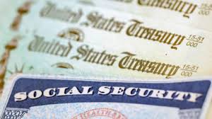 close up image of top of Social Security card